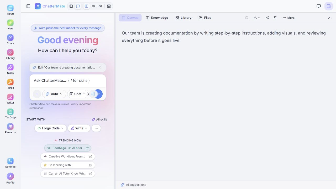 The example Library document open in Canvas