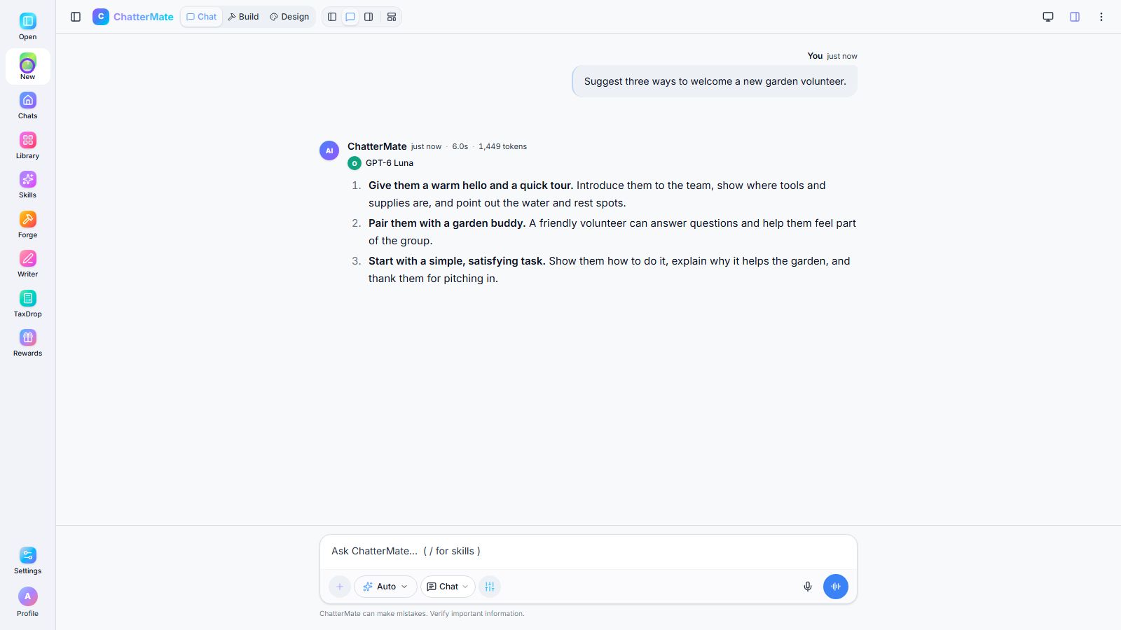 Recorded local personalize replies and try a new conversation result