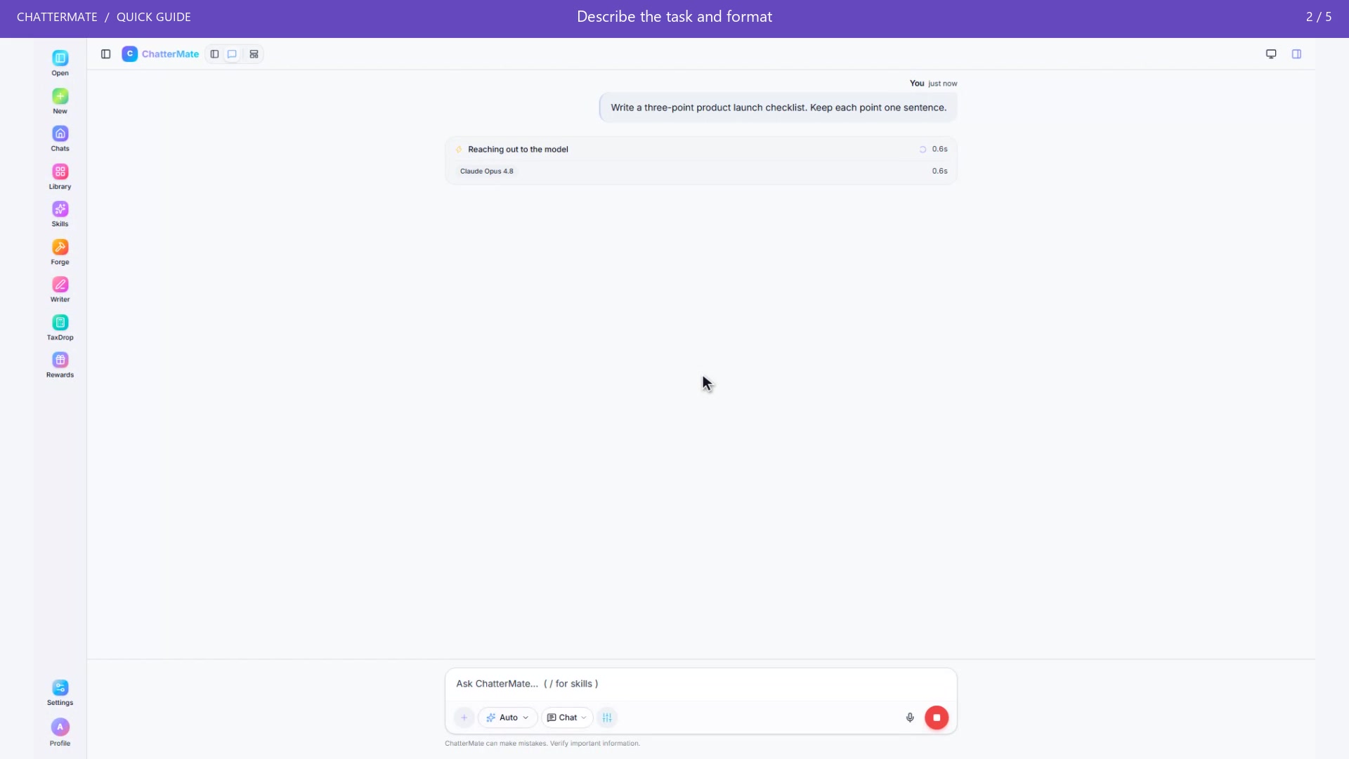 Preview: Start and refine a conversation
